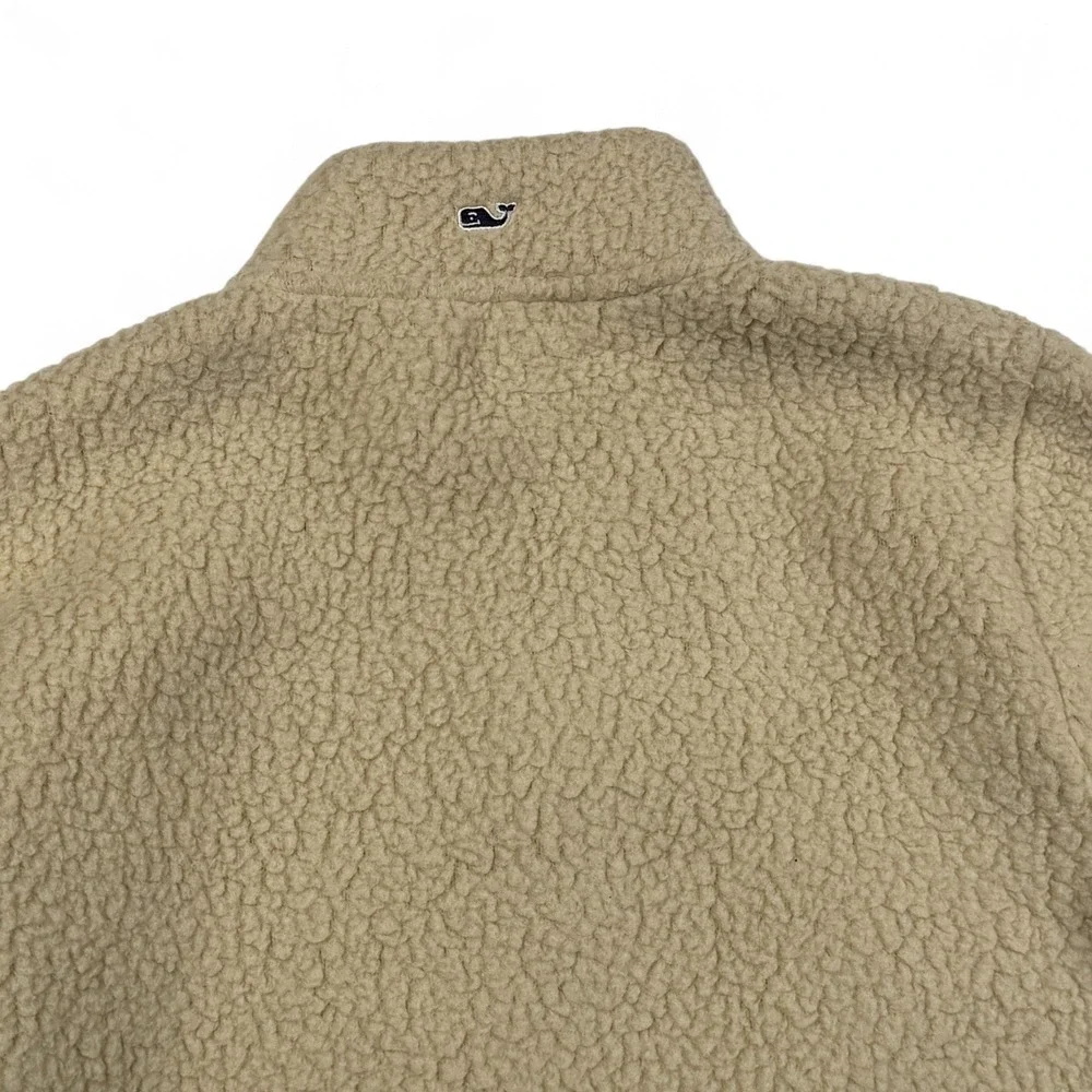 Vineyard‎ Vines Kids XL 18 Tan Fleece Quarter Zip Pullover Sweater Youth